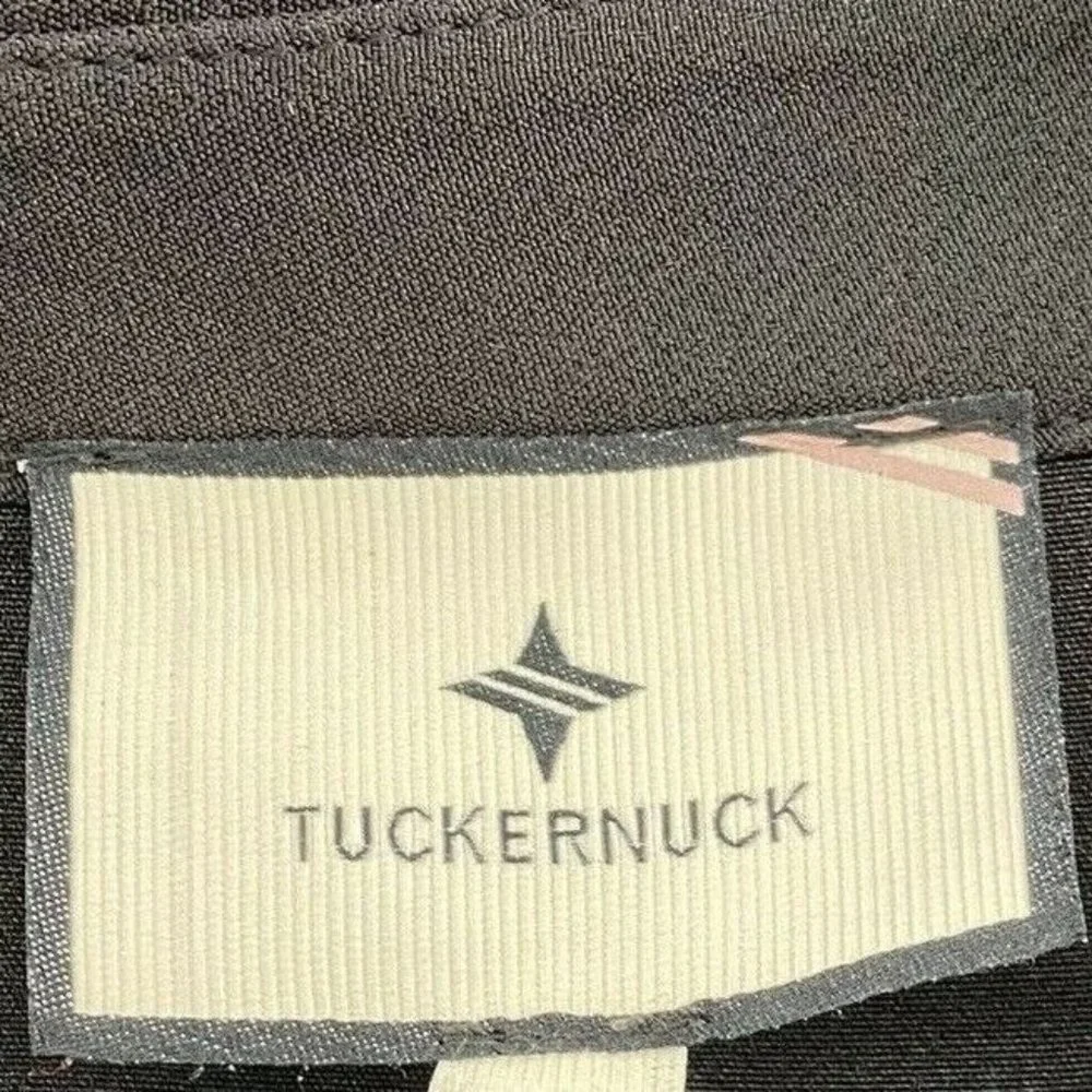 Tuckernuck Women's Black Stretch Crepe Royal Shirt Dress Mini Half Sleeve sz XXL - Picture 4 of 7